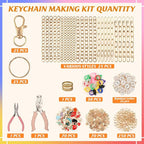 Starry 524 Pcs Keychain Making Kit, Including 25 Extender Chain 25 Keychain - Image 2