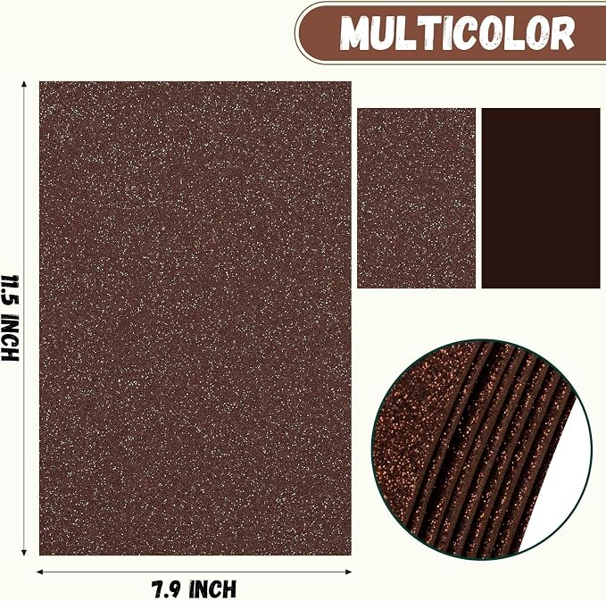 10 Pack Glitter Foam Sheets Craft 8 x 12 inch | Sparkles Foam Paper - Image 2