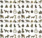 WOCRAFT 60pcs Antique Bronze Dogs Bracelet Charms by WOCRAFT