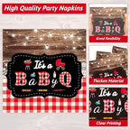 200pcs BBQ Baby Shower Plates Napkins Baby Q Paper Tableware Set It's A BabyQ - Image 4