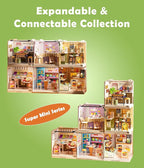 Coffee Shop Miniature House Kit, Plastic DIY Dollhouse - Image 6