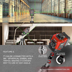 WEIDDW Laser Level 360° Green Cross Line Self Leveling Laser Measuring Tool - Image 4