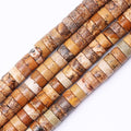 Natural Stone Heishi Beads for Necklace Making, 4 mm x 2 mm Small Flat Round by YUGDRUZY