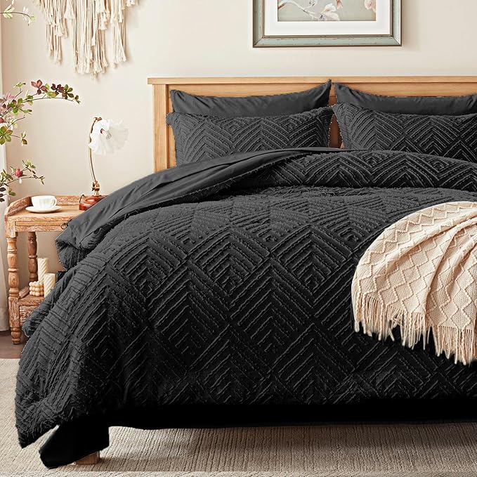 Zzlpp King Comforter Set 7 Pieces, All Season Boho Bedding Sets by ZZLPP