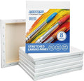 FIXSMITH Stretched Canvas for Painting- 8x10 Inch, Bulk Pack of 8, 100% Cotton by FIXSMITH