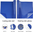 guangyintong Heat Transfer Vinyl Glitter Royal Blue HTV Rolls, Glitter HTV Vinyl - Image 4