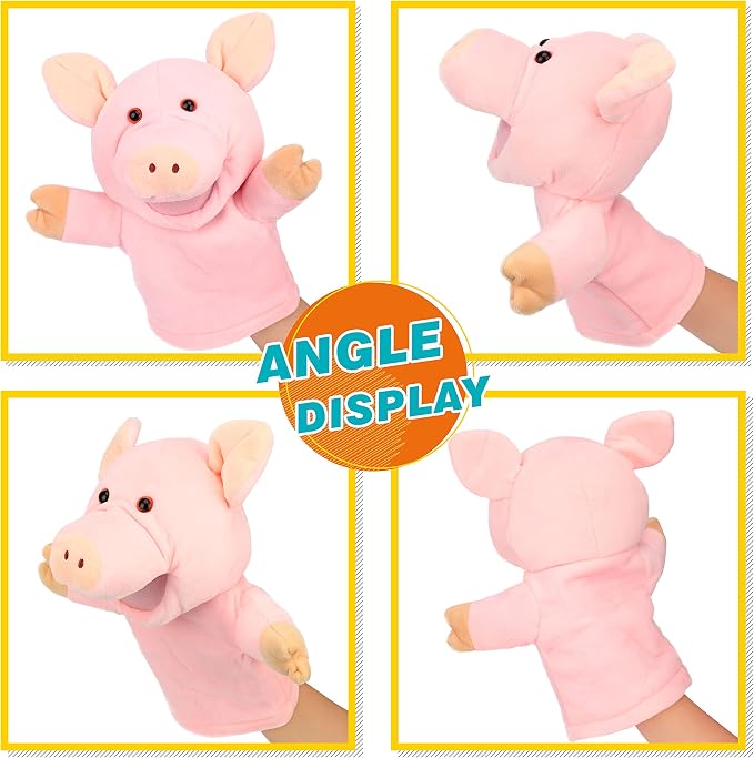 Easfan Pig Hand Puppet with Movable Mouth and Arms Role Play Storytelling - Image 4