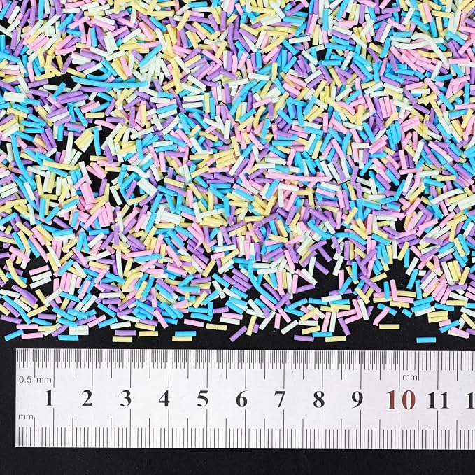 DIYASY 180g Fake Sprinkles, 6.35 oz Non-Edible Resin Sprinkles Faux Plastic - Image 5