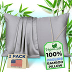 Pillow Cases - 100% Viscose Derived from Bamboo - Cooling Pillowcase - Standard by VeganSilk