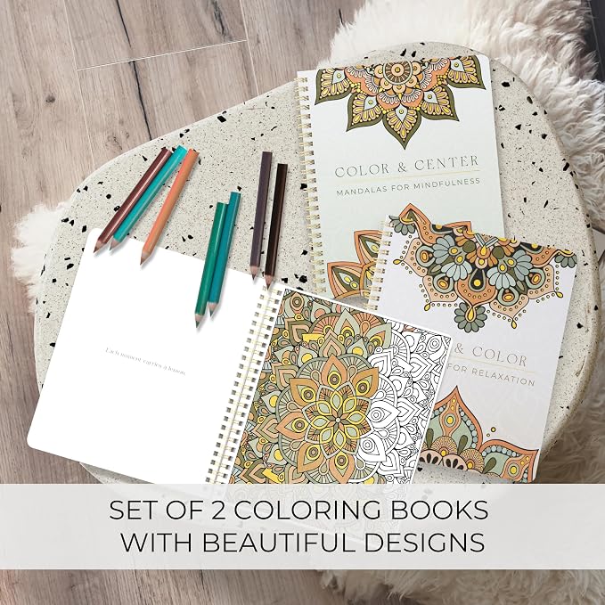 Beautiful Adult Coloring Book Set of 2 - Image 3