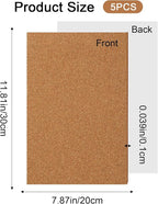 5 Pack Cork Sheet 1mm Adhesive Thin Cork Sheets 11.8 * 7.9 Inch Rectangle - Image 7