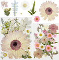 Woohome 44 PCS Pressed Flowers Natural Dried Flowers Pink Resin Flowers Real by Woohome