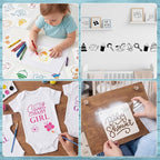 WSICSE 60 Pieces Baby Shower Stencils - Image 4
