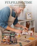 Rolife DIY Miniature House Kit 1:18 Coffe&Bar Dollhouse Diorama Model, Build - Image 7