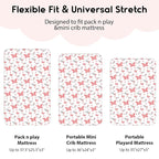 Yoofoss Pack and Play Sheets Fitted, Mini Crib Sheets 2-Pack - Image 3