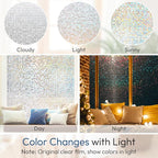 rabbitgoo Window Privacy Film, Mosaic Stained Glass Film, 23.6" x 157.4" | - Image 4