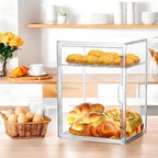 Attelite Pastry Display Case, 2 Pack 4 Layers Adjustable Clear Bread Box - Image 6
