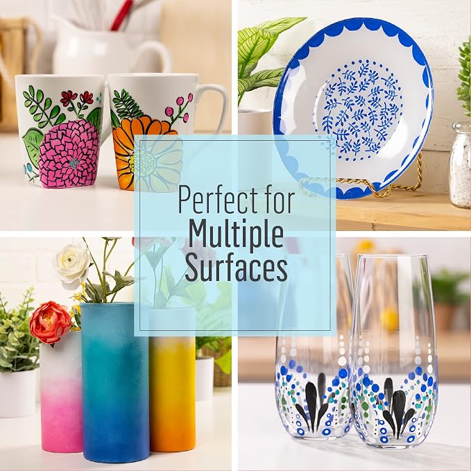 FolkArt Enamel Glass & Ceramic Paint in Assorted Colors, Coffee Bean - Image 8