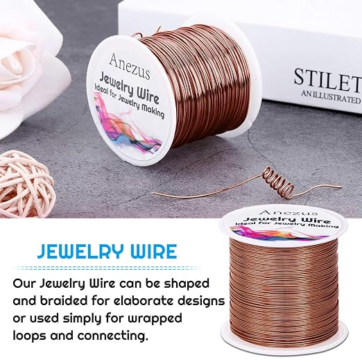 22 Gauge Jewelry Wire, Anezus Craft Wire Tarnish Resistant Copper Beading Wire - Image 4