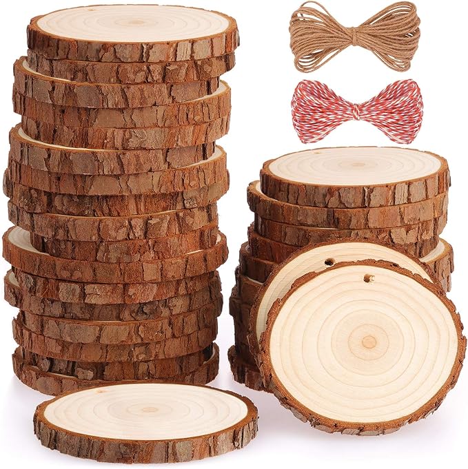 Fuyit Unfinished Wood Slices by Fuyit