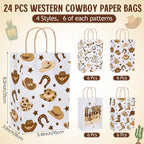 Gaillty 24 Pcs Cowboy Party Favor Bags Paper Western Gift Bags - Image 2