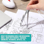 EBOOT Student Geometry Math Set, Drawing Compass and 6 Inch Swing Arm - Image 4