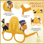 Pajean 32 Pcs Ancient Egyptian Decor Egypt Theme Eyeglasses Paper Glasses Frame - Image 3