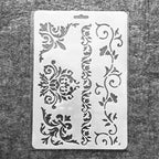 TIAMECH A4 Reusable Floral Edge Line Stencil - Image 7