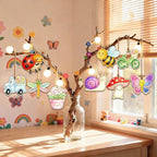 80PCS Unfinished Ornament Wood Crafts, Painting Blank Wooden Cutouts | DIY 10 - Image 5