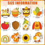 JellyArch 36 Pcs Thanksgiving Fall Wood Crafts Cutouts - Image 3