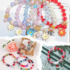 XSEINO About 1200+ PCS 6mm Cracked Style Glass Beads Bracelet Making Kit - Image 7