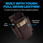 OX Tools Leather Tool Holsters & Pouches – Hammer, Tape Measure, Utility & - Image 3