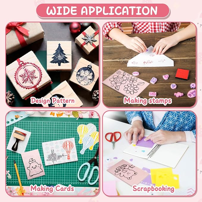 Frienda 30 Pack 4"x6" Rubber Carving Blocks Rubber Stamp Carving Linoleum Blocks - Image 7