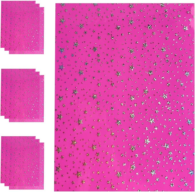 Transparent Waterproof PVC Vinyl 10 Pcs 8.3 x 11.8 inches Iridescent Shine - Image 2