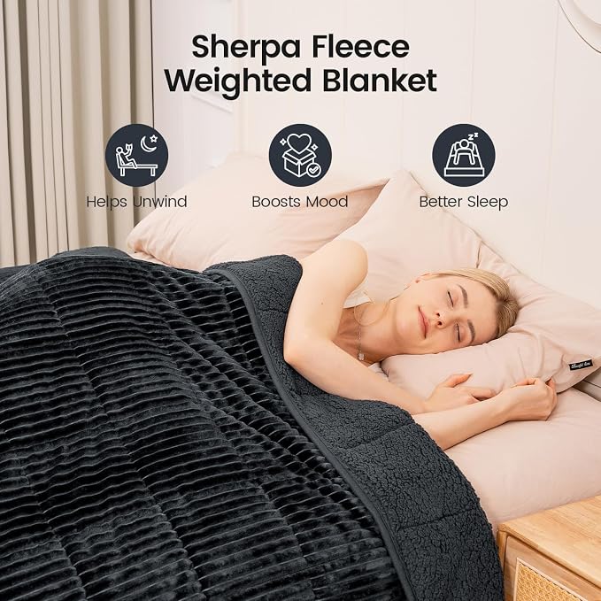 Sherpa Fleece Adult Weighted Blanket - Image 2