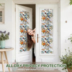 Stained Glass Window Film UV Resistant Window Privacy Film Hummingbird Floral - Image 3