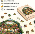 Mystic Garden Hall Puzzles Adults Gifts Wooden 100 Pieces 8.5 * 8.5in - Image 2