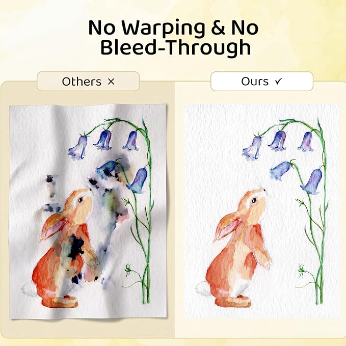 TaoBary 300 Pcs Watercolor Paper Sheet Bulk 5.5 x 8.5 Inch White Cold Press - Image 4