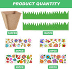Gueevin 100 Pack Garden Paper Pot Craft Kit Flower Plant Spring Craft Including - Image 2