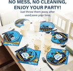 100 Pcs Police Party Plates and Napkins Party Supplies Police Birthday Party - Image 5