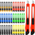 42 Pack Box Cutter Retractable, 9MM Snap-Off Blade Utility Knife by TIFICAL