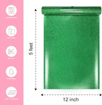 Green Glitter Heat Transfer Vinyl, Glitter Iron-On - Image 2