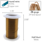 The Beadsmith Wire Elements 26-Gauge Lacquered Tarnish-Resistant Copper Wire - Image 4