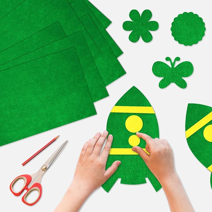 Morcheiong 50 Pcs Felt Fabric Soft Felt Fabric Sheet - Image 4