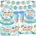 Summer Party Decorations, Include Plates and Napkins, Tablecloth, Banner by CMUSKO