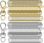 LEOBRO 160PCS Lobster Claw Clasps and Key Rings, Keychain Making kit, Keychains by LEOBRO