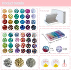 REVKI 1300PCS 8mm Mixed Crackle Glass Beads - Image 2