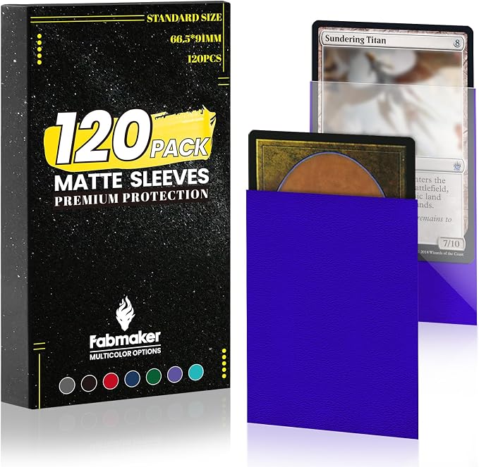 120Pack Card Sleeves for Trading Cards, Matte Card Sleeves Deck Card Protectors by Fabmaker