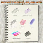Joibabe Sketch Book 9" x 11"，2 Pack 80-Sheets，Double-Sided Hardbound Sketchbook - Image 5
