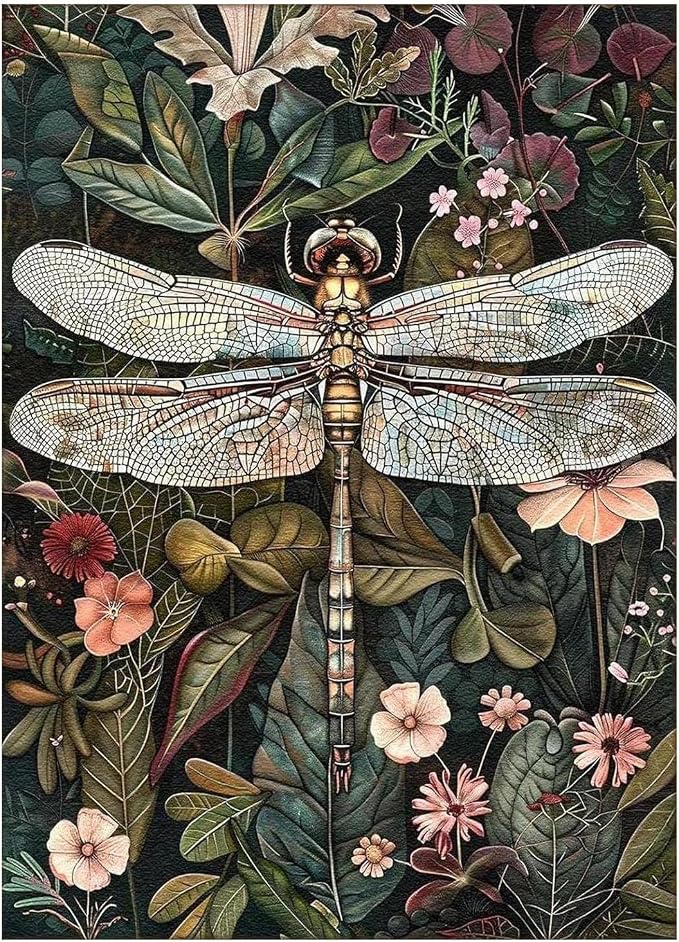 Paint by Numbers Kit for Adults, Dragonfly Paint by Numbers, Crafts for Adults by MANDUN